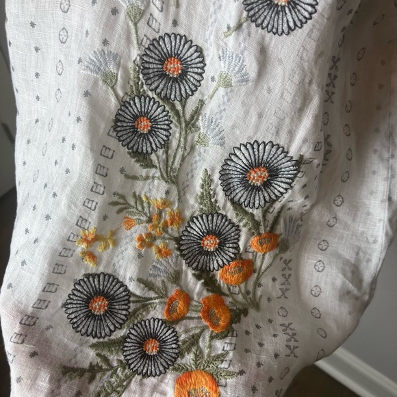 Johnny Was Embroidered Linen Top Small - Picture 11 of 13